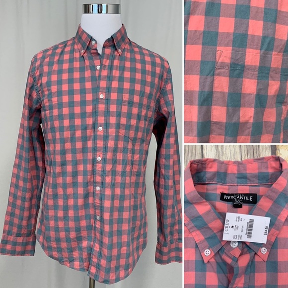 J.Crew Mercantile Flex Plaid Check Button Up Long Sleeve Shirt - Picture 5 of 6